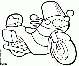 desenho de Uma moto de esporte e de estrada para colorir