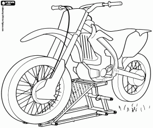 desenho de Uma moto de motocross para colorir