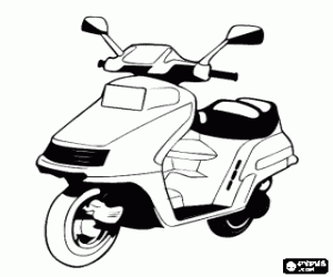 desenho de Moto Scooter para colorir