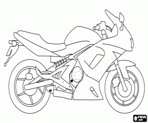 desenho de Uma motocicleta para decorar para colorir