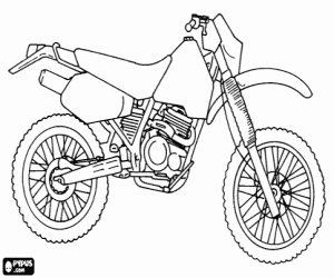 desenho de Motocicleta todo-terreno para colorir