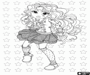 desenho de Moxie Girlz entre as estrelas para colorir