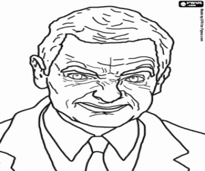 desenho de Mr. Bean, um personagem britânico para colorir