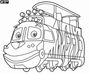 desenho de Mtambo, um comboio de safari, Chuggington para colorir