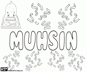 desenho de Muhsin, variante de Muhsen para colorir