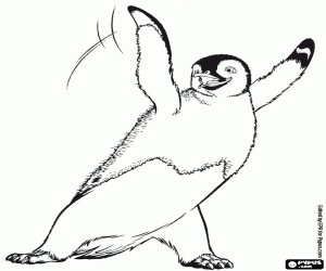 desenho de Mumble, um pinguim adolescente para colorir