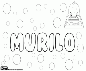 desenho de Murilo, nome para menino para colorir