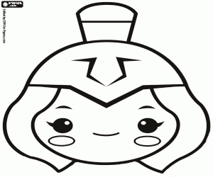 desenho de Máscara da deusa Atena para colorir