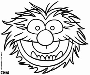 desenho de Máscara de Animal, os Muppets para colorir