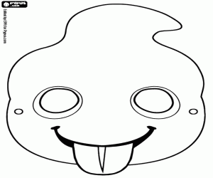desenho de Máscara de fantasma para colorir