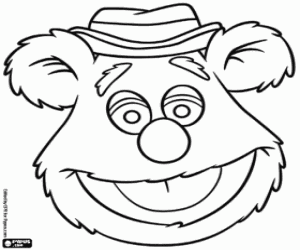 desenho de Máscara de Foozie o urso, Muppets para colorir