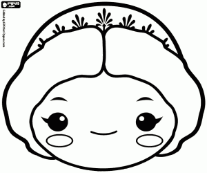 desenho de Máscara de Juno, máscara de Hera para colorir