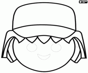 desenho de Máscara de um personagem Playmobil para colorir