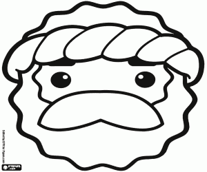 desenho de Máscara de Vulcano ou Hefesto para colorir