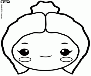 desenho de Máscara de Vênus ou Afrodite para colorir