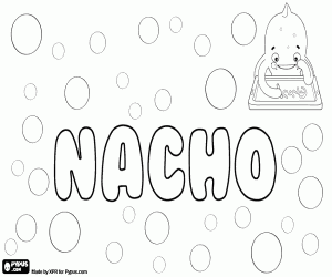 desenho de Nacho, diminutivo de Ignacio para colorir