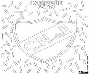 desenho de Nacional, Campeão uruguaio 2019 para colorir