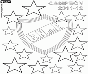 desenho de Nacional de Montevidéu, campeão 2011-2012 para colorir