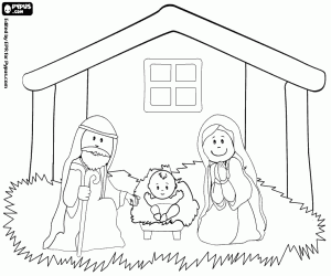 desenho de Natividade de Jesus para colorir