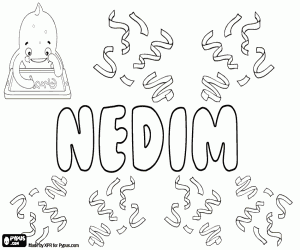 desenho de Nedim, variante de Nadim para colorir