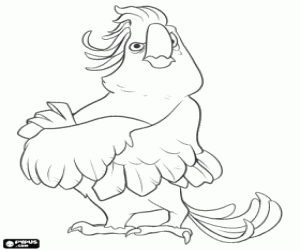 desenho de Nigel a cacatua para colorir