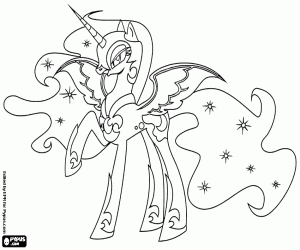 desenho de Nightmare Moon, Meu pequeno pônei para colorir