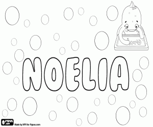 desenho de Noelia, nome espanhol para colorir