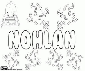 desenho de Nohlan, nome para menino para colorir