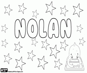 desenho de Nolan, nome para filho para colorir