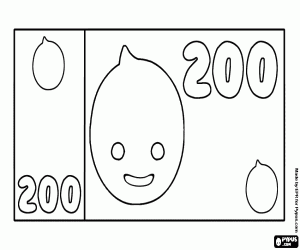 desenho de Notas de Pypus de 200 para colorir