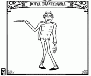desenho de O garçom do Hotel Transilvânia para colorir