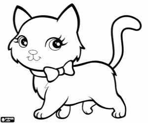 desenho de O gato de Polly Pocket para colorir