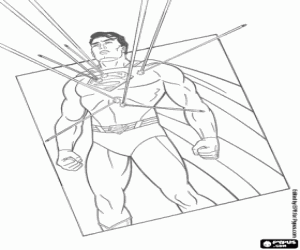 desenho de O Homem de Aço. Superman para colorir