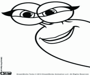 desenho de O rosto do caracol Brasa para colorir