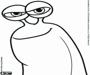 desenho de O rosto do caracol Chicote para colorir