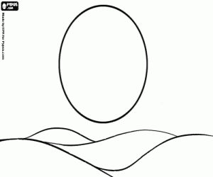 desenho de O sol sobre as dunas de areia do deserto para colorir