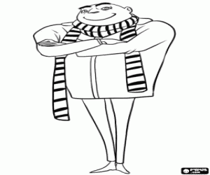 desenho de O vilão Gru para colorir