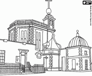 desenho de Observatório Real de Greenwich para colorir