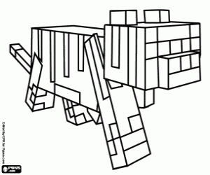desenho de Ocelot, um animal de Minecraft para colorir