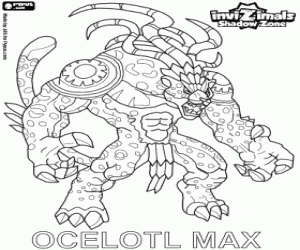 desenho de Ocelotl Max, Invizimals A nova dimensão para colorir