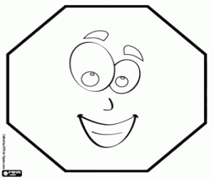 desenho de Octagon com rosto para colorir