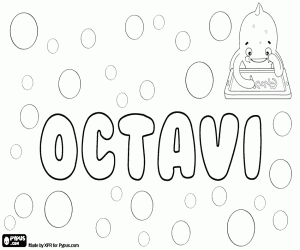 desenho de Octavi, nome catalão para menino para colorir