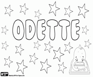 desenho de Odette, diminutivo francês para colorir