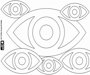desenho de Os olhos, o dia da visão para colorir