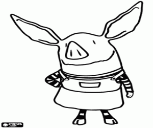 desenho de Olivia o pequeno porco para colorir
