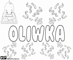 desenho de Oliwka, variante de Oliwia para colorir