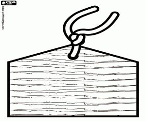 desenho de Omamori, um amuleto japonês para colorir