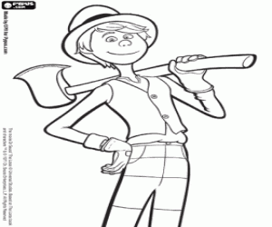 desenho de Once-Ler com o machado, Lorax para colorir