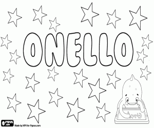 desenho de Onello, nome italiano para menino para colorir