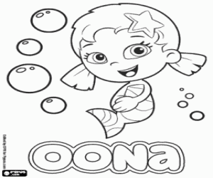 desenho de Oona, personagem de Bubble Guppies para colorir
